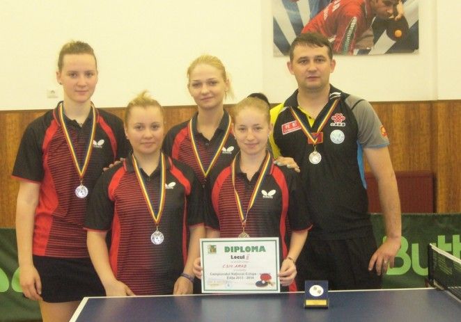 Fetele de la CSM Arad sunt vicecampioane naţionale la tenis de masă!