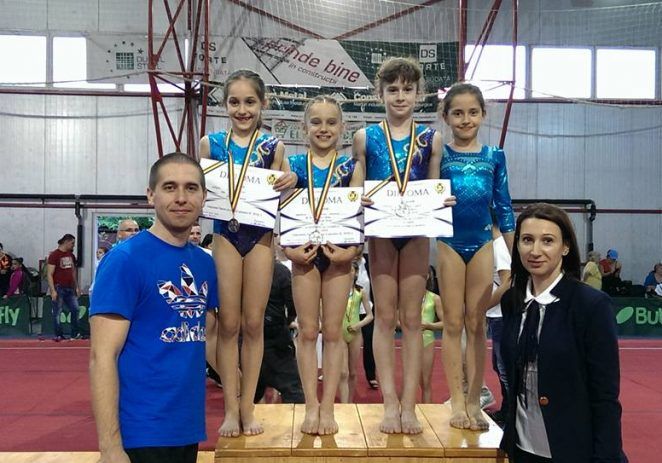 Micile gimnaste arădene au urcat pe podiumul naţional