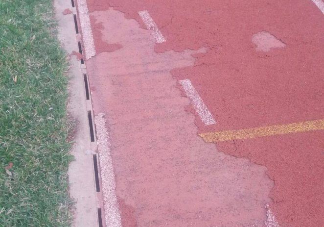 Dezastru pe stadionul Gloria! Pista de atletism, făcută praf