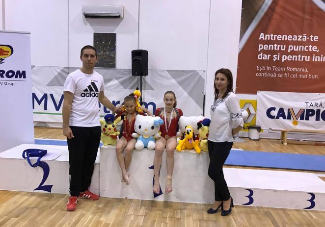 Gimnastele arădene au urcat pe podium la Cupa Petrom