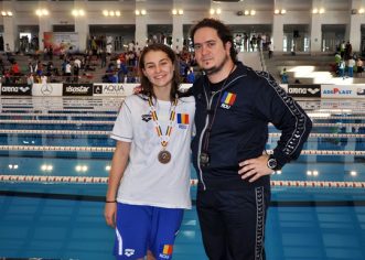 Înotătoarea Alexia Bășcărău a urcat pe podiumul european
