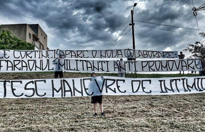 Ultraşii UTA-ei avertizează: “Burleanu şi faraonul, militanţi anti promovare”