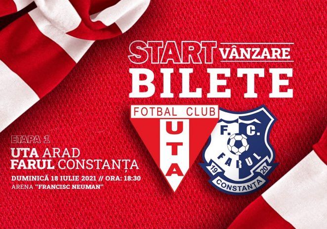 UTA dă startul vânzării de bilete pentru meciul cu Farul! Brăţări obligatorii, la intrarea pe stadion