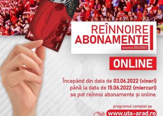UTA anunță că de vineri, 3 iunie, se pot reînnoi abonamente și online!
