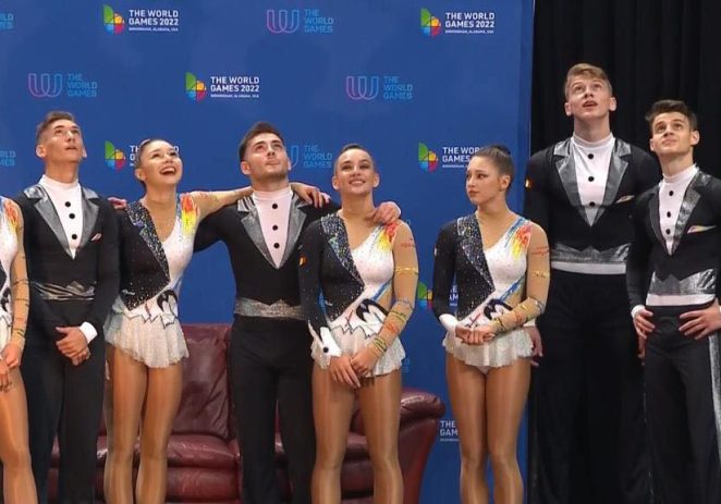 Gimnastul arădean Darius Branda a urcat pe podiumul mondial de aerobic!