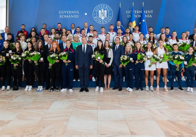 Cadeta de la CSM Arad, Alesia Sferlea, s-a numărat printre campionii recompensați la Guvern