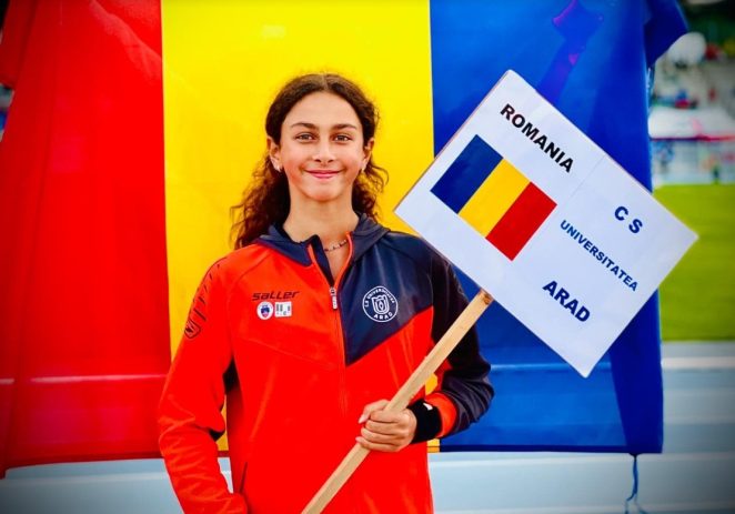 Atleta arădeancă Denise Bejan concurează la Balcanice