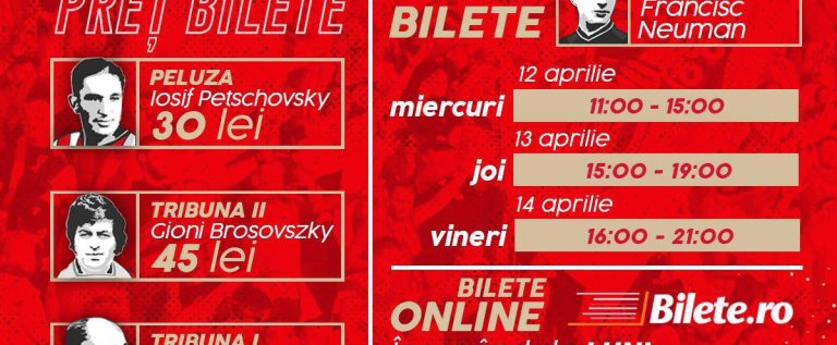 UTA pune în vânzare, începând de astăzi, bilete pentru meciul cu FC Botoșani