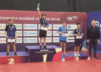 Jucătorul arădean de tenis de masă Sergiu Bej a luat argintul la Top 16, categoria sub 11 ani
