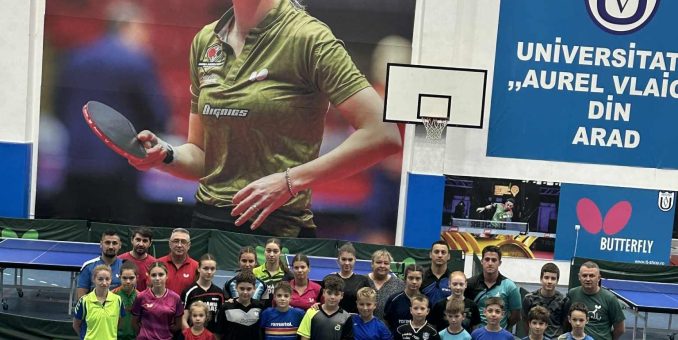 Sportivi de la trei cluburi, în cantonament de tenis de masă la Arad