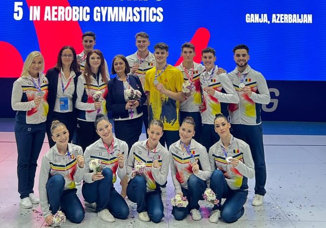Aradul are trei vicecampioni europeni de seniori la gimnastică aerobică!