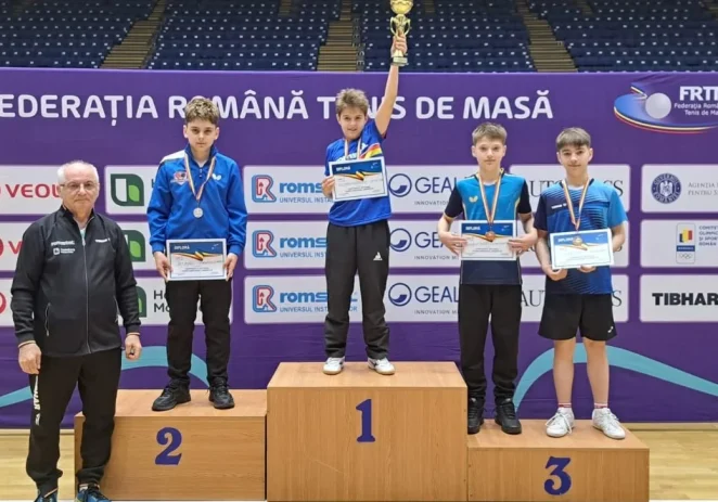 Sergiu Bej este vicecampion național U13 la tenis de masă