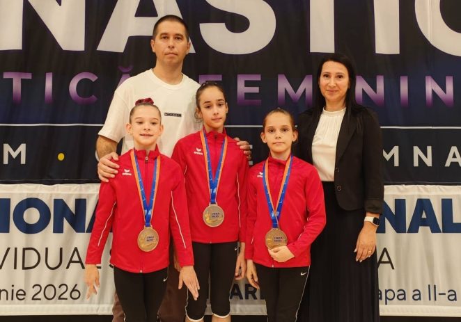 Gimnastele junioare II ale CSM-ului au luat argintul cu echipa