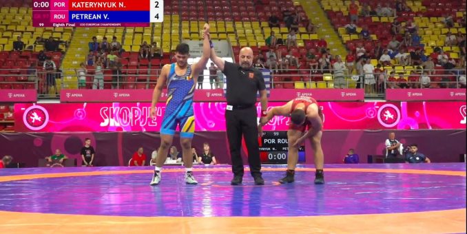 Vlad Petrean a fost în Top 10 la Europeanul de lupte U20