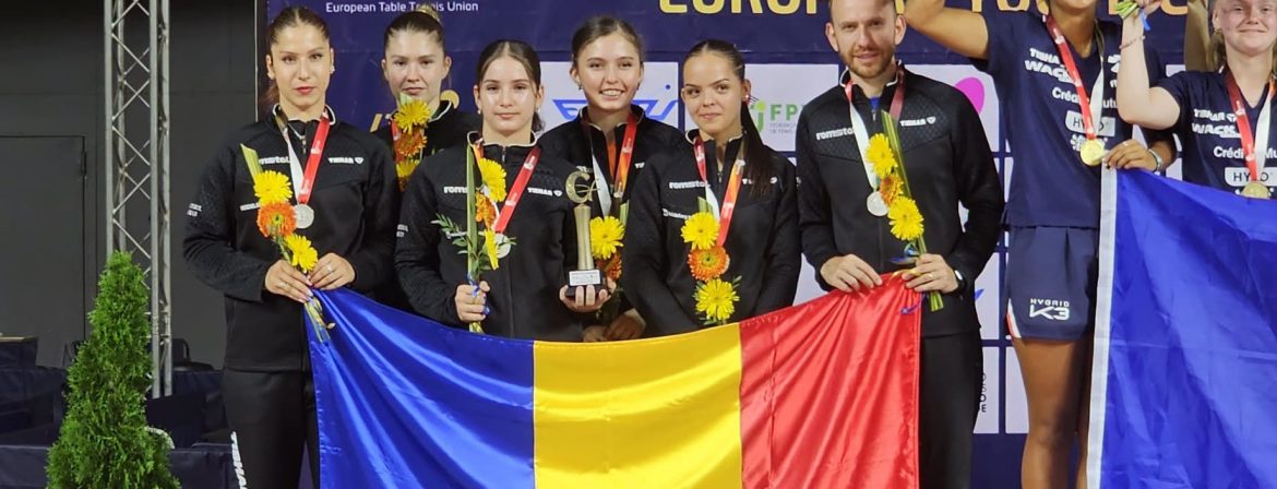Alesia Sferlea a luat argintul european la junioare, cu naționala de tenis de masă!
