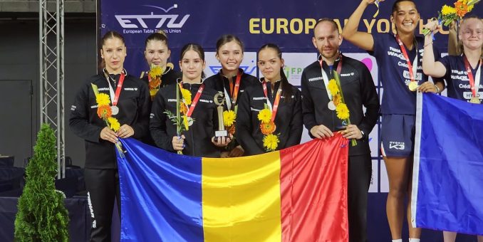 Alesia Sferlea a luat argintul european la junioare, cu naționala de tenis de masă!