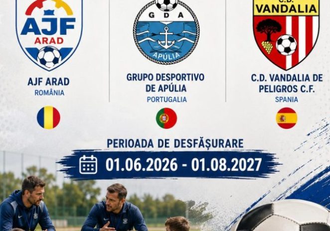 AJF Arad a obținut finanțare Erasmus, alături de parteneri iberici