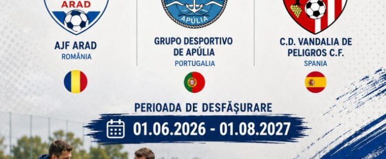 AJF Arad a obținut finanțare Erasmus, alături de parteneri iberici