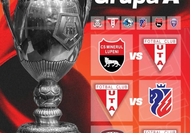 UTA a nimerit în grupa șoc din Cupa României, cu rivalele Rapid și Poli!